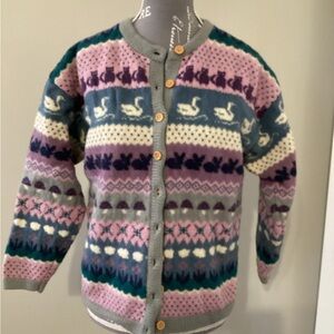 Vintage Aston Multicolor Wool Cardigan